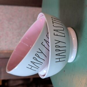Rae Dunn Happy Easter Small Bowl Set Pink Interior Farmhouse Lettering